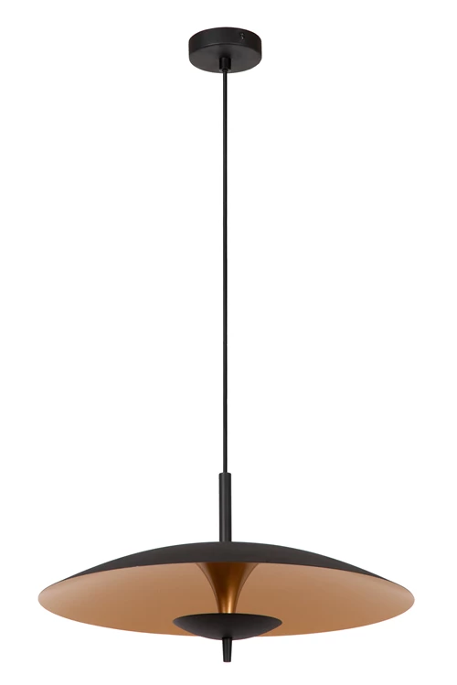 Lucide VULCAN - Suspension - Ø 47 cm - LED Dim. - 1x9W 3000K - Noir - éteint